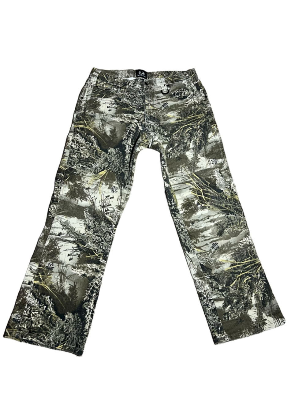 Men's Realtree Camo Cargo Pants Size 32 Brown Green